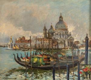 CIPRIANO MANNUCCI - Punta della Dogana with Santa Maria della Salute – Venice