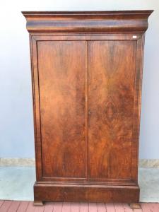 Elegant Charles X Walnut and Burr Walnut Wardrobe - Restored (work in progress)_car 2398