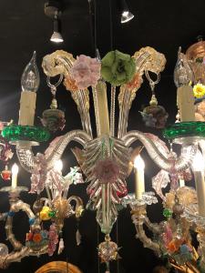 Pair of Murano glass garden sconces