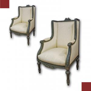 PAR DE POLTRONAS BERGÈRE INÍCIO DO SÉCULO XIX