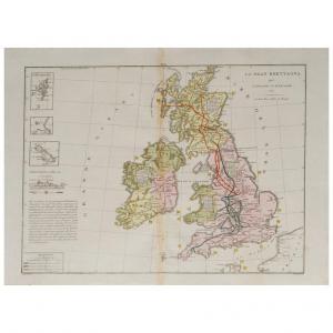 Antique 19th-century map of England - ST/520 -