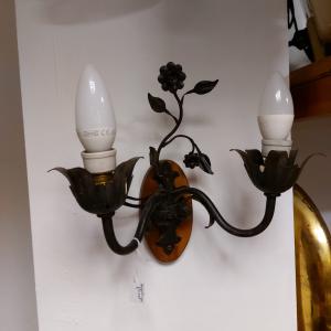 Wrought iron wall lamp