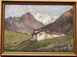 scorcio di paesaggio firmato Telesforo Franchino