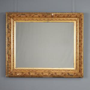 Specchiera in Legno Intagliato e Dorato Italia Fine XIX Secolo