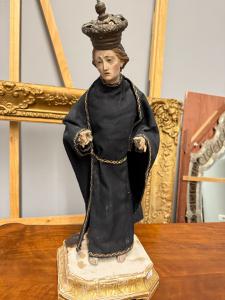 Antique sculpture of Saint Gabriel of Our Lady of Sorrows, 18th century, 55x23x20cm