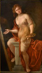 Portrait of a Maiden as an Allegory of Painting, Mattheus Terwesten (The Hague, 1670 - 1757)