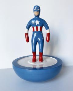 Capitan America - Scultura in ceramica di Stefano Puzzo