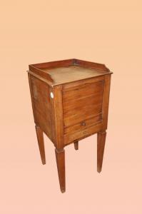French Louis XVI style walnut bedside table from the 1700s