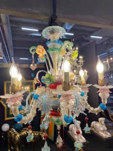 Murano Glas Kronleuchter mit 6 Leuchten