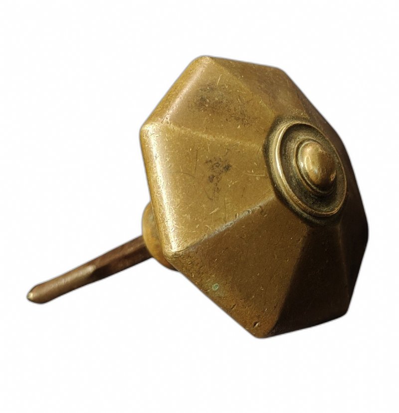 Large octagonal solid brass knob