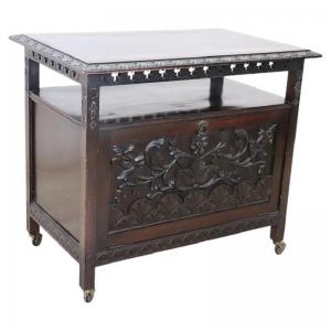 Mesa de bar Art Nouveau em faia PREÇO NEGOCIÁVEL