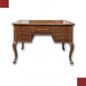 CENTRE WRITING DESK WITH INLAY LOUIS XV MID-18TH CENTURY