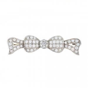Spilla in oro bianco con diamanti