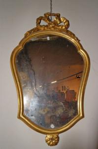 Antica piccola specchiera italiana del 1800 stile Luigi XVI