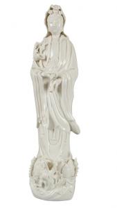 Estátua de Guan Yin em porcelana branca da China, China, século XX