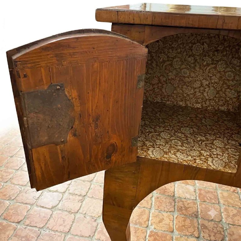 Scrittoio da Centro Barocchetto Lastronato in Noce Italia Fine 1700 - Foto 9