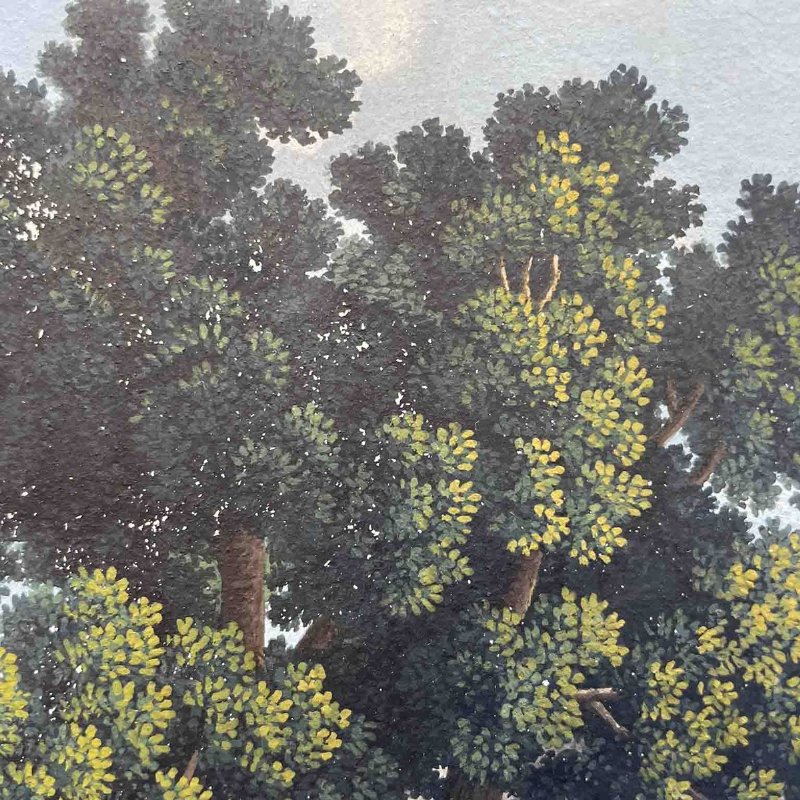 Par de Paisagens Pintadas a Aquarela Escola Italiana 1800 - Foto 5