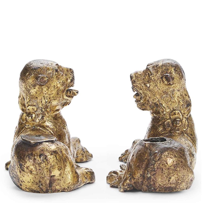 Coppia di Leoni Stilofori in Bronzo Dorato, Norimberga, 1500 - Foto 10