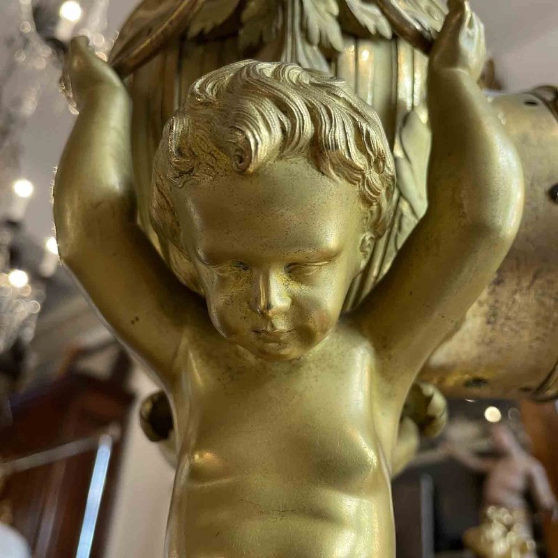 Pendola Antica Dorata Da Tavolo Funzionante 1800 - Foto 5