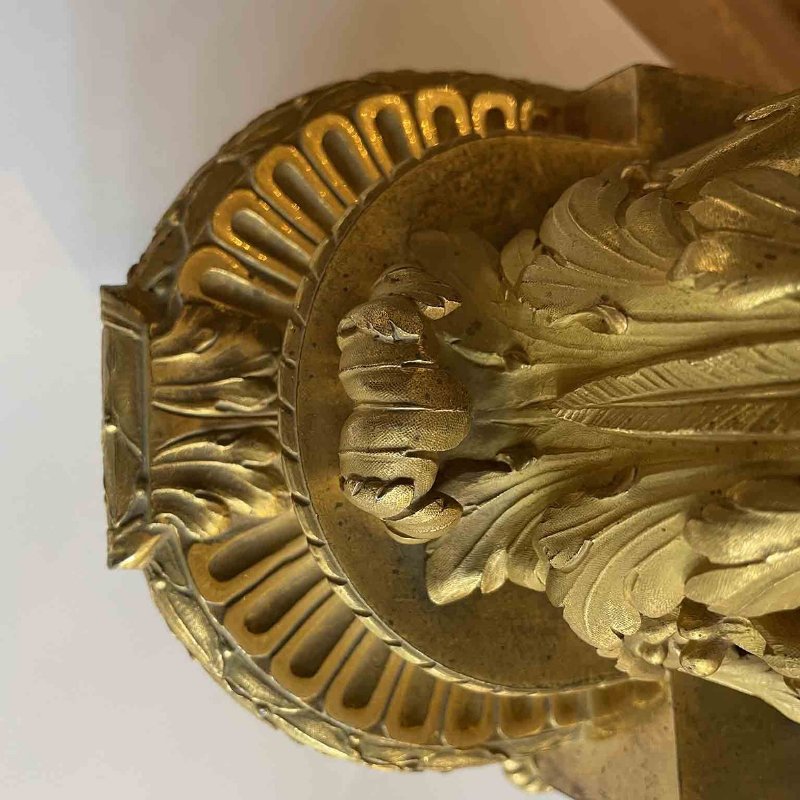 Pendola Antica Dorata Da Tavolo Lassalle & C.Funzionante 1800 - Foto 6