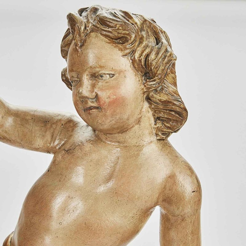 Par de Figuras sobre Base Esculpida del Siglo XVIII - Foto 10