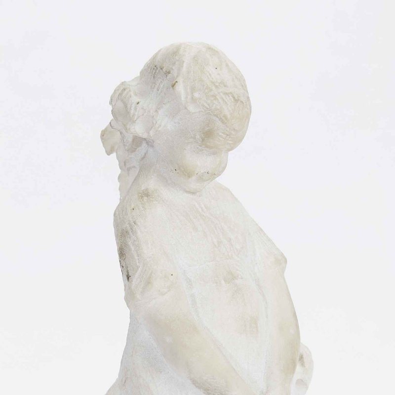 Attilio Prendoni Sculpture de fillette en marbre - Foto 5