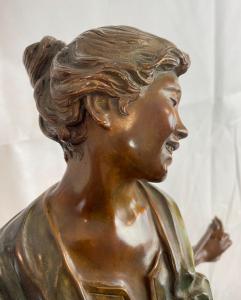 Große Bronzeskulptur, signiert von Vincenzo Cinque (1852-1929), Original