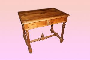 Scrittoio rustico francese del 1800 in legno di noce