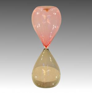 VENINI, PAOLO VENINI and FULVIO BIANCONI, blown glass hourglass