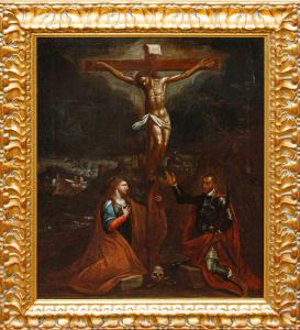 Francesco Zucco (Bergamo, ca. 1570 – Bergamo, 3. Mai 1627), Kreuzigung mit Heiligen