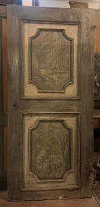 PTL683 - Porta in pioppo laccato, epoca '700, luce cm L 96 x H 220
