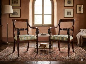 Pair of Charles X Mahogany Armchairs - Restoration Included_car 3481