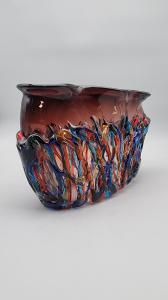 Vaso in Vetro di Murano Originale firmato 4 Kg Sergio Costantini 