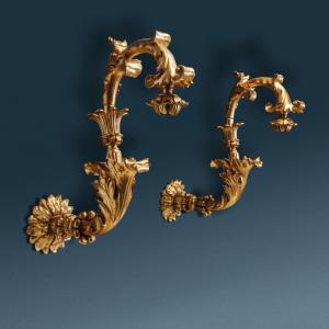 Pair of lantern holders, Lombardy, early 18th century