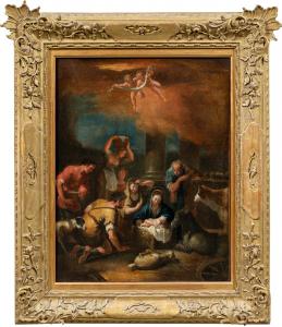 Bottega di Sebastiano Ricci (Belluno 1659 - Venezia 1734) - Adorazione dei Pastori.