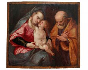 Paolo Piazza detto Cosimo da Castelfranco (Castelfranco Veneto, 1560 ca. – Venezia, 1620), attr.. Sacra Famiglia