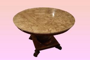 Antico grande tavolo francese stile Carlo X in mogano del 1800