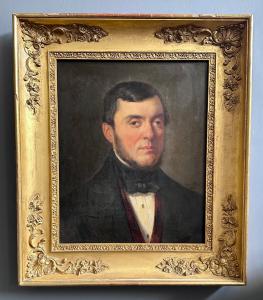 Portrait of a gentleman – signed "Fran. Palizzi", 1850
