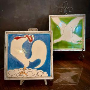 Coppia di piastrelle decorative – Richard Ginori