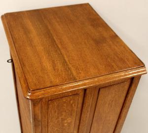 Antique oak roll-top archive filing cabinet - Foto 9