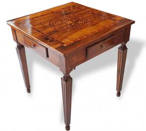SQUARE INLAID COFFEE TABLE - PIACENZA AREA - 18TH CENTURY