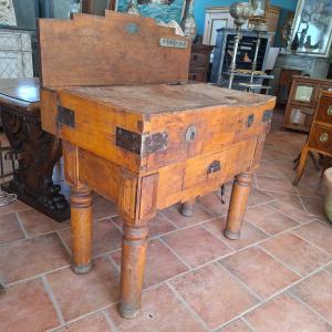 Tavolo da macellaio dell'Ottocento - Foto 7