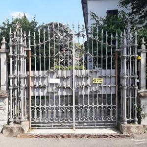 Iron gate with columns