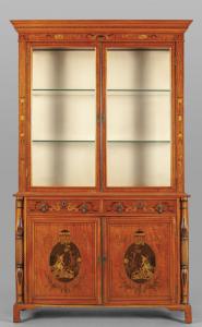 Vitrine de dois corpos, Inglaterra, século XIX