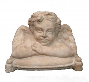 Putto - Scultura a tutto tondo - 26 x 14 cm - Marmo di Trani