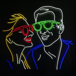 "Meet" / Intesa - opera luminosa a neon