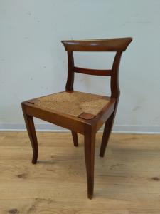 Child's Empire chair - early 1800s - small chair with straw seat