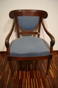 Antica poltrona da scrivania francese del 1800 stile Direttorio