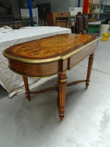 Tavolo \ scrittoio finemente intarsiato Napoleone III Francia - Foto 9