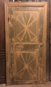 ptl594 - Lackierte Tür, 18. Jahrhundert, B 114 x H 230 cm